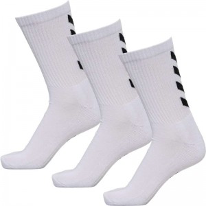 Hummel Fundamental 3-pack Muške Čarape Bijele | 628496-527