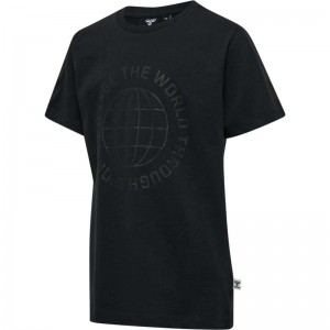 Hummel Global S/S Dječje Majice Crne | 354690-146