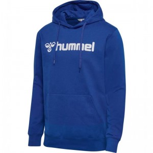 Hummel Go 2.0 Logo Muške Majica s Kapuljačom Plave | 105161-757