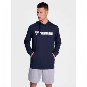 Hummel Go 2.0 Logo Muške Majica s Kapuljačom Tamnoplave | 230549-606