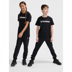 Hummel Go 2.0 Logo S/S Dječje Majice Crne | 252565-748