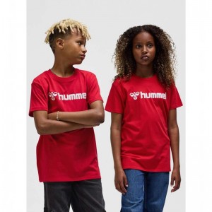 Hummel Go 2.0 Logo S/S Dječje Majice Crvene | 090776-385