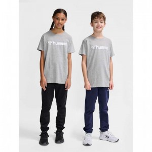 Hummel Go 2.0 Logo S/S Dječje Majice Sive | 678384-943