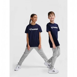 Hummel Go 2.0 Logo S/S Dječje Majice Tamnoplave | 898404-430