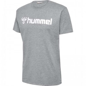 Hummel Go 2.0 Logo S/S Muške Majice Sive | 731906-516
