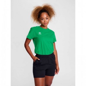 Hummel Go 2.0 S/S Ženske Majice Zelene | 306038-322