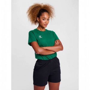Hummel Go 2.0 S/S Ženske Majice Zelene | 944951-547