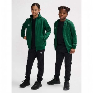 Hummel Go 2.0 Zip Dječje Majica s Kapuljačom Zelene | 084350-293