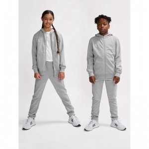 Hummel Go 2.0 Zip Dječje Majica s Kapuljačom Sive | 564498-056