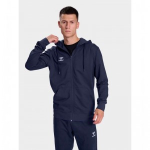 Hummel Go 2.0 Zip Muške Majica s Kapuljačom Tamnoplave | 551801-092