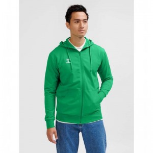 Hummel Go 2.0 Zip Muške Majica s Kapuljačom Zelene | 096384-135