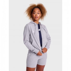 Hummel Go 2.0 Zip Ženske Majica s Kapuljačom Sive | 984961-599