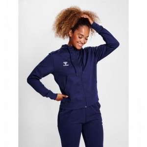 Hummel Go 2.0 Zip Ženske Majica s Kapuljačom Tamnoplave | 894437-528