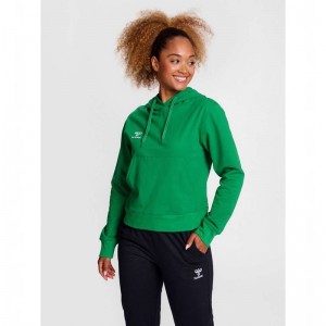 Hummel Go 2.0 Ženske Majica s Kapuljačom Zelene | 852389-711