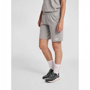 Hummel Go Cotton Bermuda Ženske Kratke Hlače Sive | 525154-185