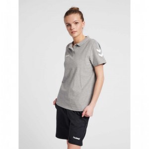 Hummel Go Cotton Polo Ženske Jakne Sive | 753337-541
