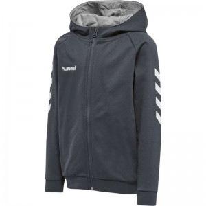 Hummel Go Cotton Zip Dječje Majica s Kapuljačom Crne | 517216-945