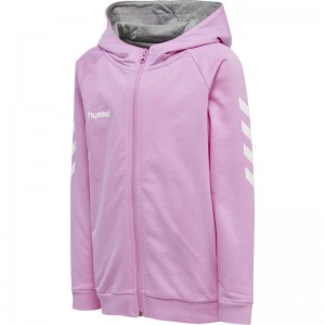 Hummel Go Cotton Zip Dječje Majice Boje Lavande | 284582-966