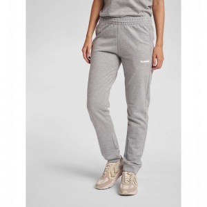 Hummel Go Cotton Ženske Hlače Sive | 521224-990