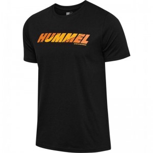 Hummel Graphic Bold Logo Muške Majice Crne | 156842-618