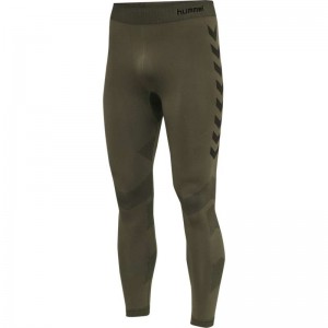 Hummel Hummel First Seamless Tr Muške Hulahopke Maslinasto Zelene | 240141-663