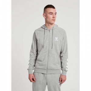 Hummel Isam 2.0 Zip Muške Majica s Kapuljačom Sive | 702159-691