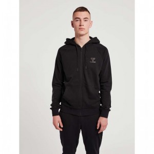 Hummel Isam 2.0 Zip Muške Majica s Kapuljačom Crne | 653285-536