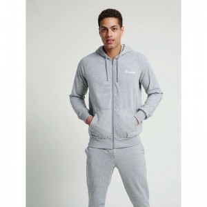 Hummel Isam Zip Muške Majica s Kapuljačom Sive | 983124-535
