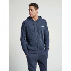Hummel Isam Zip Muške Majica s Kapuljačom Tamnoplave | 441359-069
