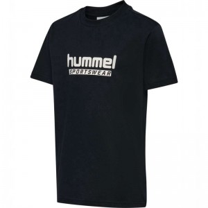 Hummel Jr Base S/S Dječje Majice Crne | 393091-188