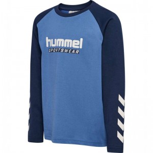 Hummel Jr Logo L/S Dječje Sportska Odjeća Plave | 650671-130