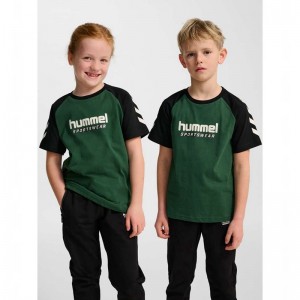 Hummel Jr Logo S/S Dječje Majice Zelene | 201692-540