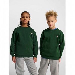 Hummel Jr Loose Crewneck Bee Dječje Dukserice Zelene | 035357-023