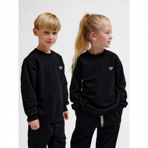 Hummel Jr Loose Crewneck Bee Dječje Majice Crne | 026679-748