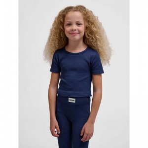 Hummel Jr Seamless Rib S/S Dječje Majice Crne | 000235-328