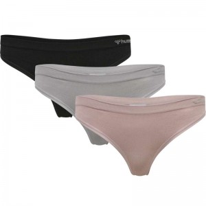 Hummel Juno 3 Pack Seamless Ženske Tange Roze | 221499-134