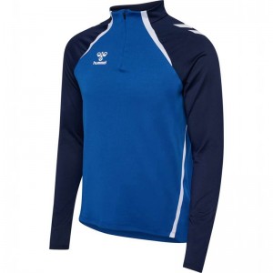 Hummel Lead 2.0 Half Zip Muške Majice Plave | 243667-895