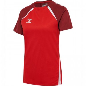 Hummel Lead 2.0 S/S Ženske Dres Crvene | 474928-390