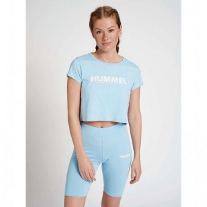 Hummel Legacy Cropped Ženske Majice Plave | 318302-272