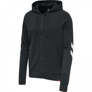Hummel Legacy Zip Plus Muške Majica s Kapuljačom Crne | 478094-938