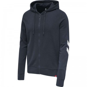 Hummel Legacy Zip Plus Muške Majica s Kapuljačom Tamnoplave | 880462-907