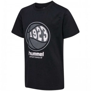 Hummel Leo S/S Dječje Majice Crne | 703582-036