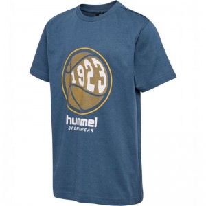 Hummel Leo S/S Dječje Majice Plave | 060686-170