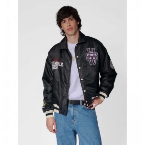 Hummel Letterman Sportswear Muške Jakne Crne | 522252-423