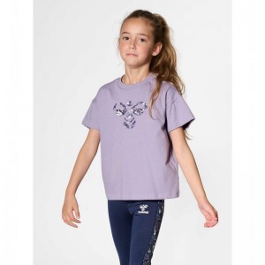 Hummel Libi Dječje Majice Boje Lavande | 333796-234