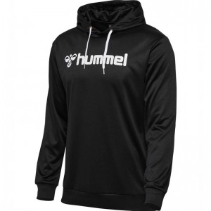 Hummel Logo Muške Majica s Kapuljačom Crne | 335251-622