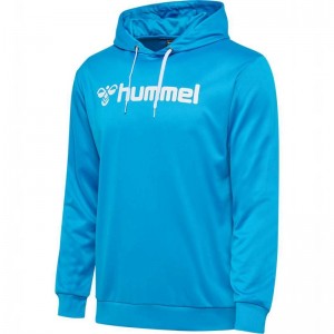 Hummel Logo Muške Majica s Kapuljačom Plave | 307954-841