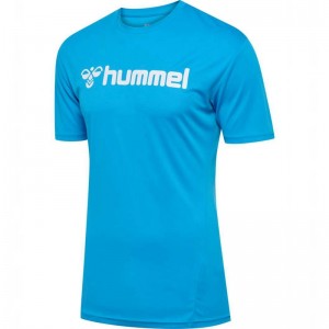 Hummel Logo S/S Muške Dres Plave | 842292-794
