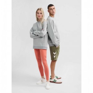 Hummel Loose Crewneck Bee Muške Dukserice Sive | 250689-389