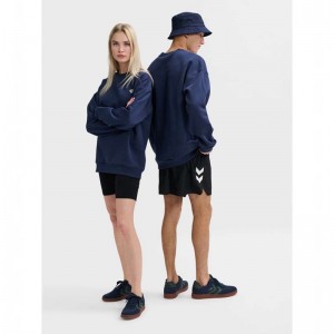 Hummel Loose Crewneck Bee Muške Dukserice Tamnoplave | 748956-168